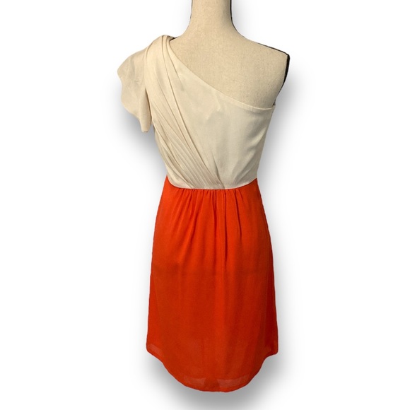 MM Couture orange and cream dress - Picture 4 of 12